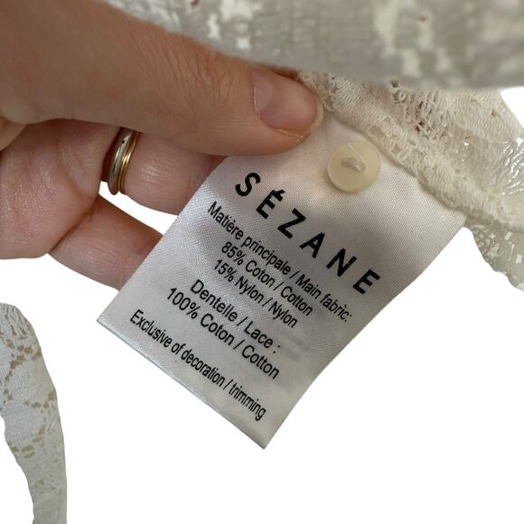 Sezane Ninon Long Sleeve Ruffle Lace Blouse Victorian Cottagecore Boho Size 40 8 - Picture 7 of 10